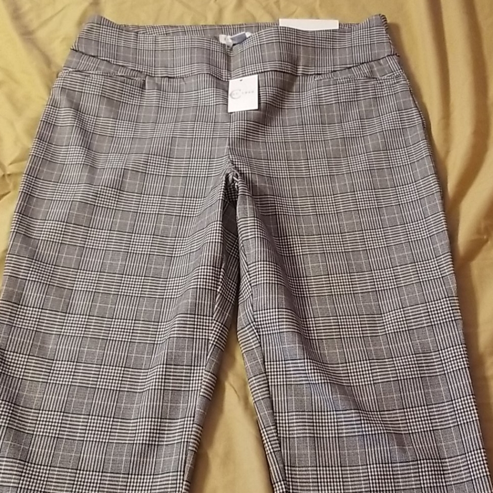 Plaid dressy slacks